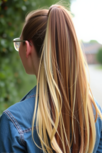 High Ponytail with Loose Strands