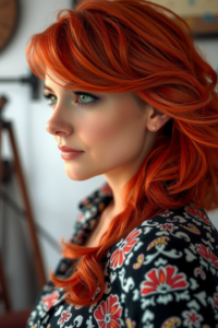 Coral Red hair