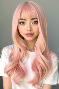 Pastel Peach hair color