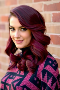 Deep Burgundy hair color