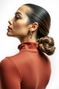 Sleek and Shiny Low Bun