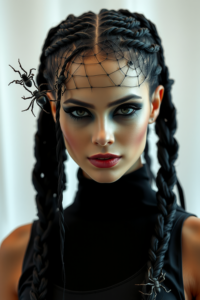 Creepy Spider Web Braids