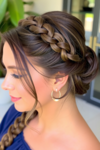 Half-Up Crown Braid