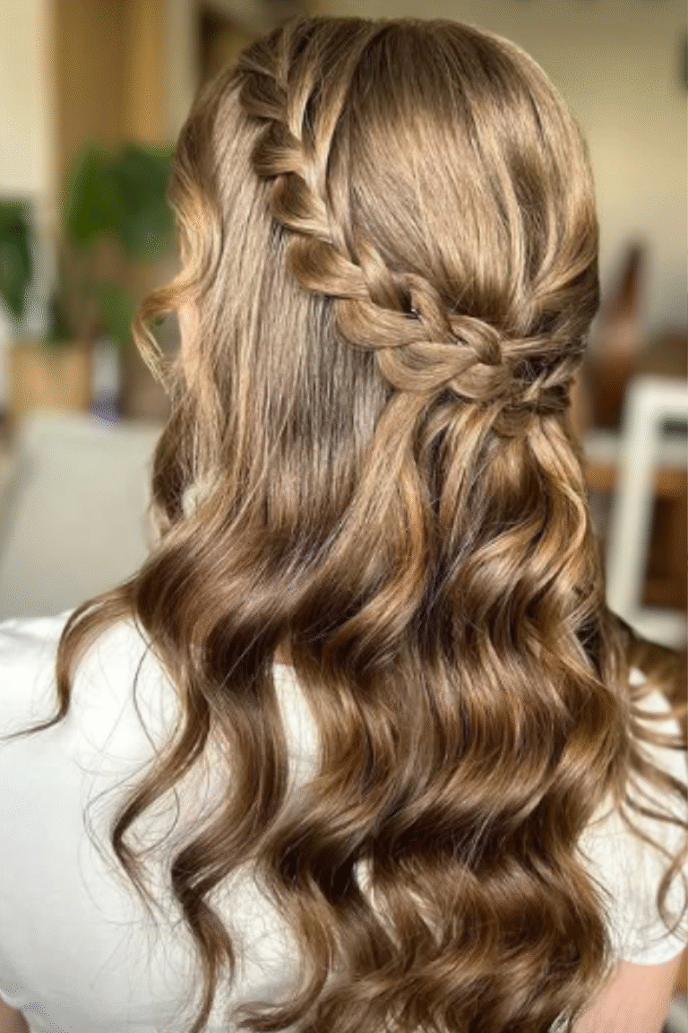 Braided Crown with Loose Waves